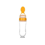 Baby Squeezing Feeding Bottle with Spoon